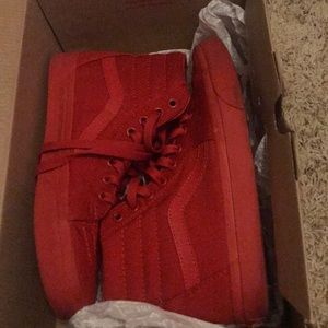 All red Vans